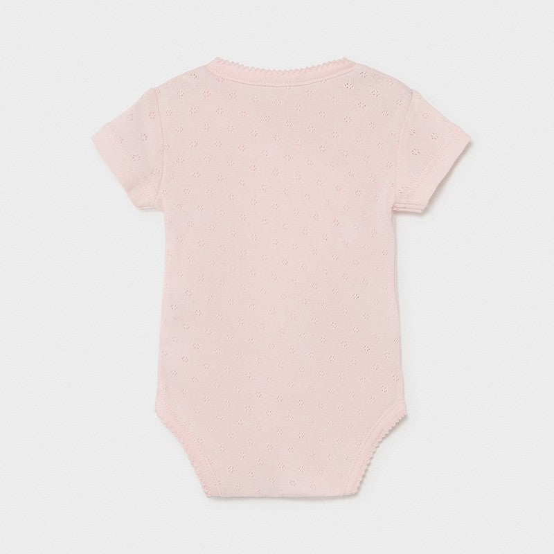 Body Mezza Manica Basic In Cotone Traforato Per Neonati MAYORAL 191B - MAYORAL - LuxuryKids