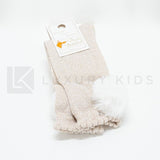 Calzettone Lungo In Caldo Cotone Glitter Con Pon Pon Neonata Romboli BAL47 - ROMBOLI - LuxuryKids