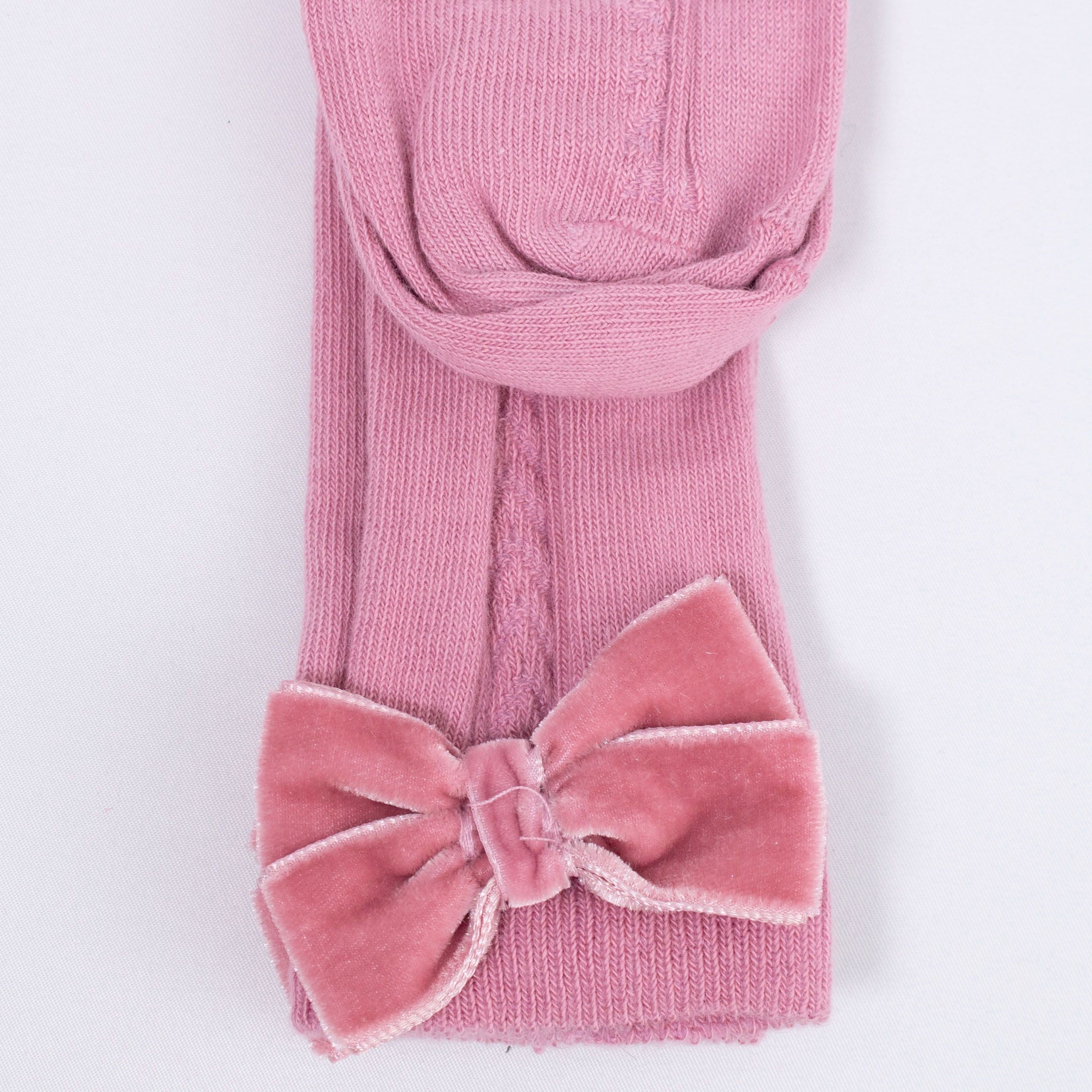 Calzini Caldo Cotone Fiocco Velluto Bambina Carlo Magno 2421 - CARLOMAGNO - LuxuryKids