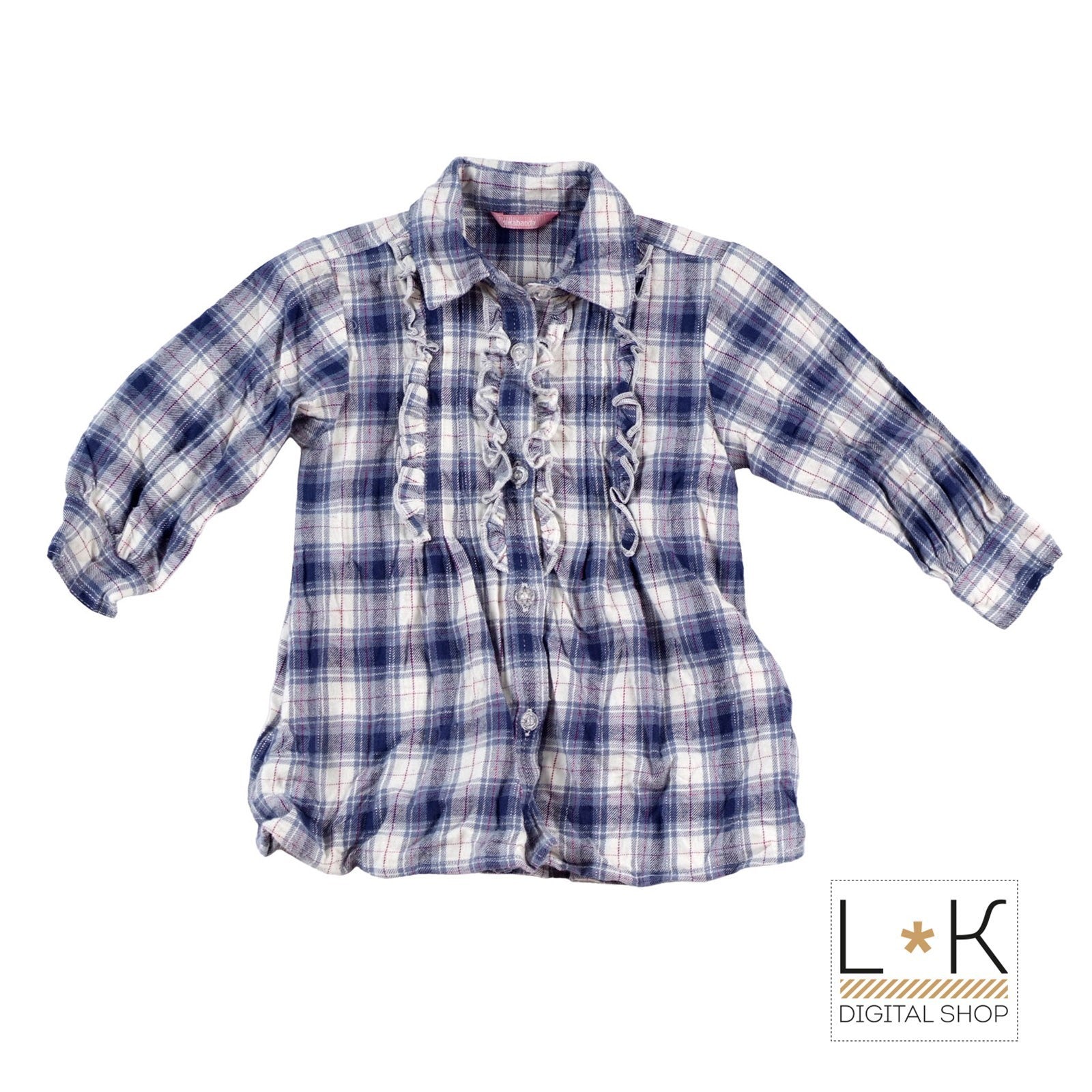 Camicia a Quadretti Blu Neonata Sarabanda F201 - SARABANDA - LuxuryKids