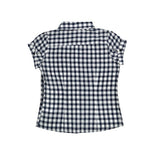 Camicia a Quadretti in Cotone Bianco-Blu Bambina Fix Design FC3500 - FIX DESIGN - LuxuryKids