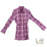 Camicia a Quadretti Viola Bambina Sarabanda F472 - SARABANDA - LuxuryKids