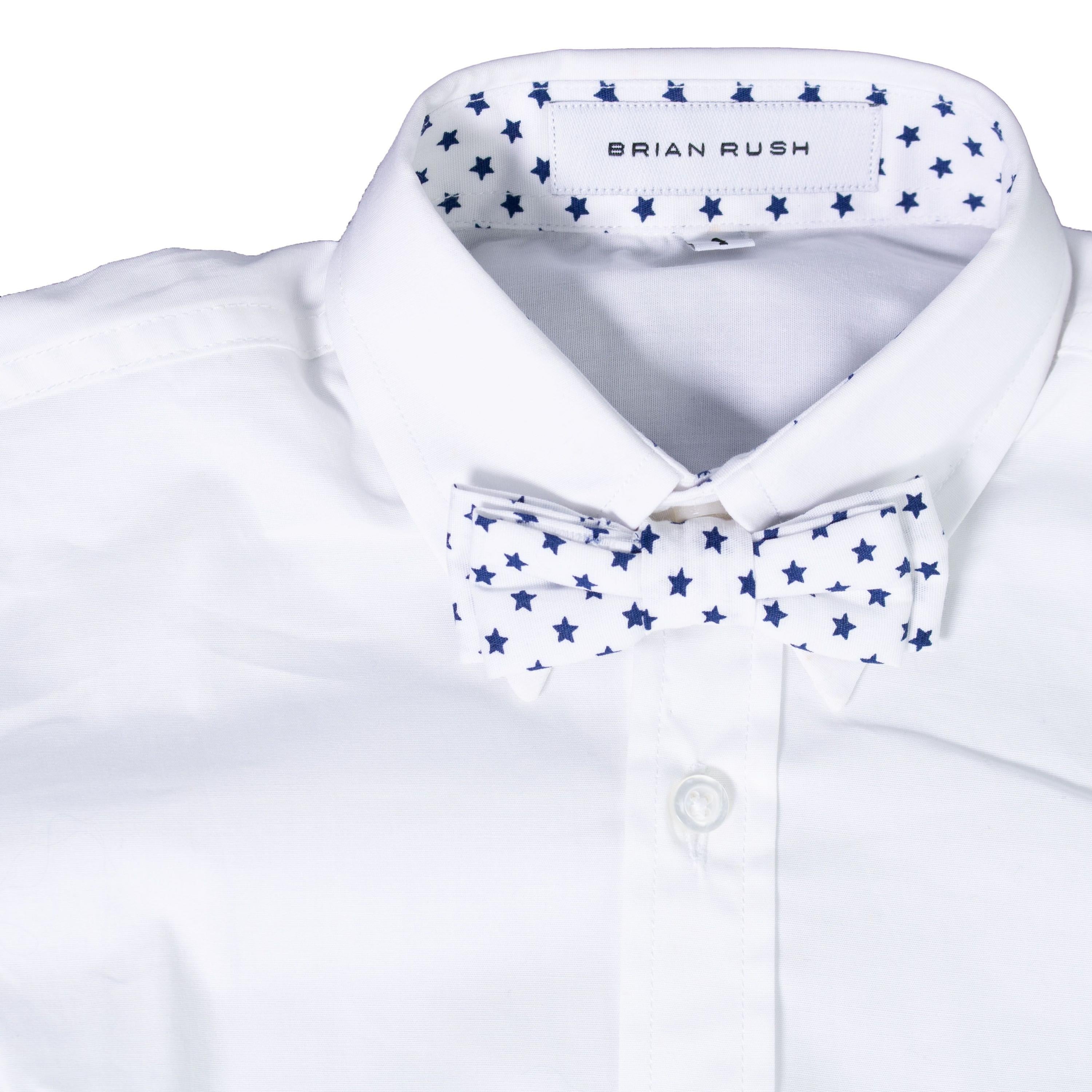 Camicia a Tinta Unita con Papillon incluso Bambino Brian Rush JVBIANCO - BRIAN RUSH - LuxuryKids