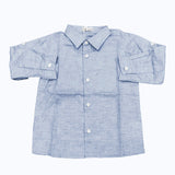 Camicia con stampa Neonato Celeste Ninnaoh E17289 - NINNAOH - LuxuryKids