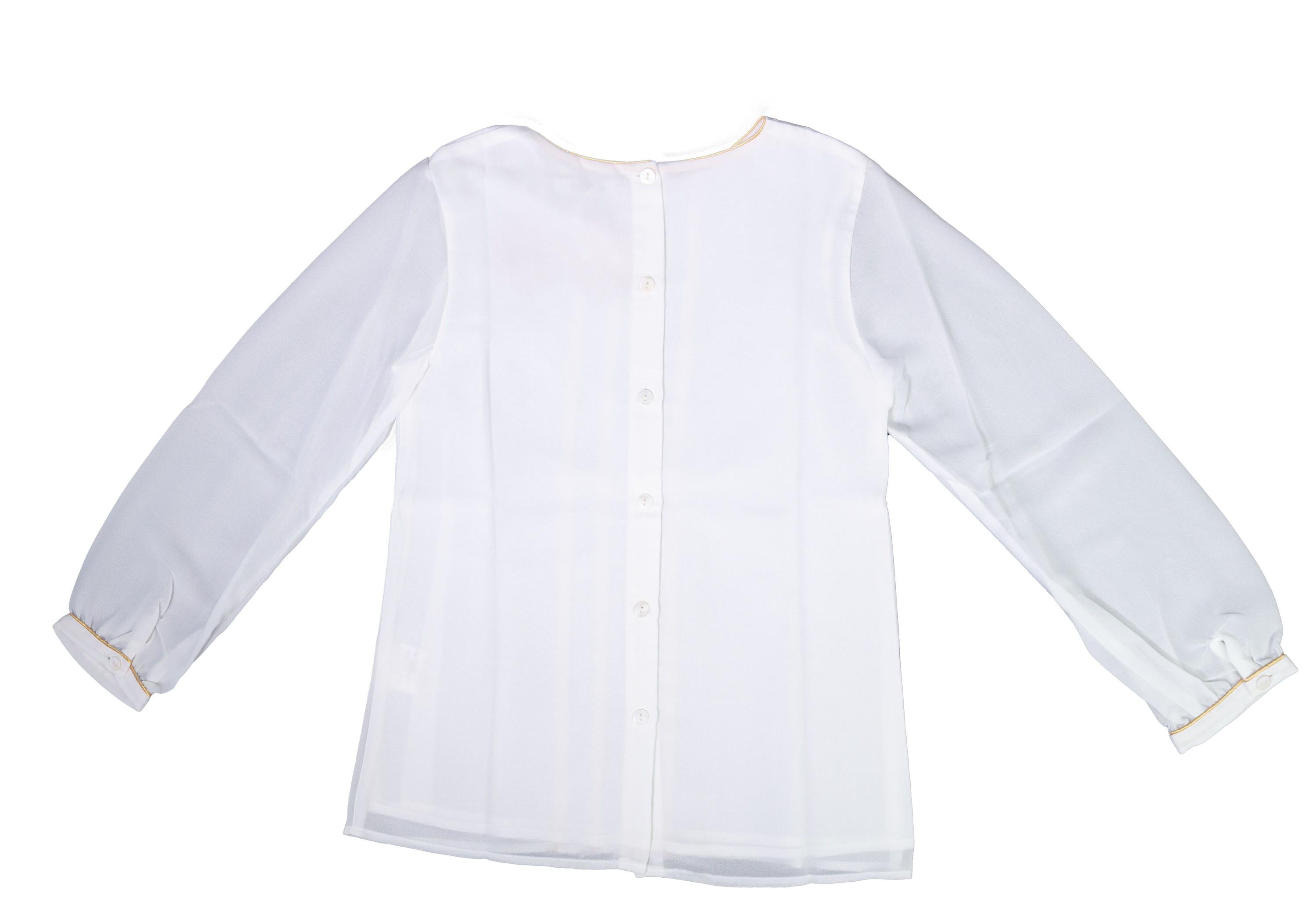Camicia elegante in seta neonata panna PATACHOU 2333938 - PATACHOU - LuxuryKids