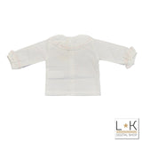 Camicia in Cotone  Manica lunga Con  Colletto impunture con il rosa  Neonata A&J 131 - A&J - LuxuryKids