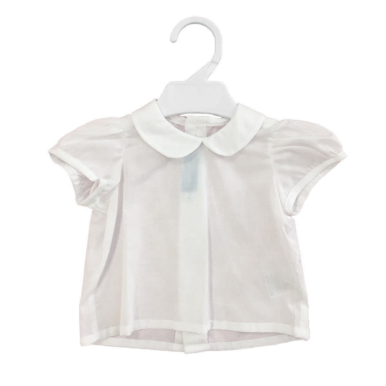 Camicia Mezza Manica Cotone Colletto cuore Bianco Neonata Tartaleta A2047CA - TARTALETA - LuxuryKids