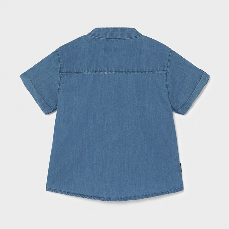 Camicia Mezza Manica In Jeans Neonato MAYORAL 1116 - MAYORAL - LuxuryKids