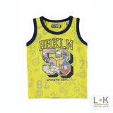 Canotta in Cotone Giallo con Stampa Bambino Sarabanda Q868 - SARABANDA - LuxuryKids