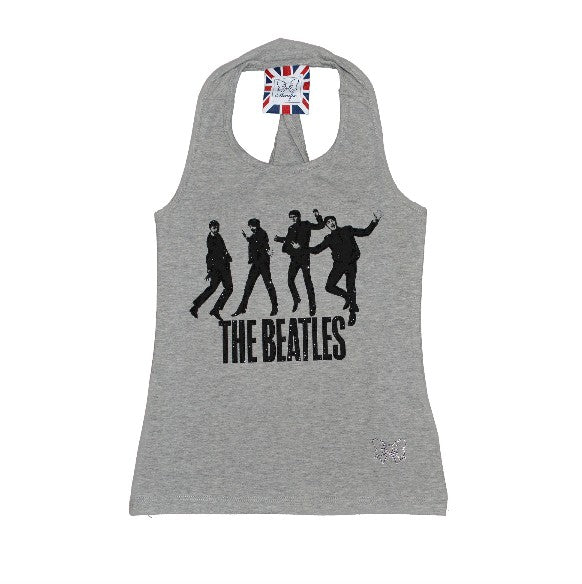 Canotta in Cotone Grigio con Stampa Beatles Bambina Fix Design 1T2603 - FIX DESIGN - LuxuryKids