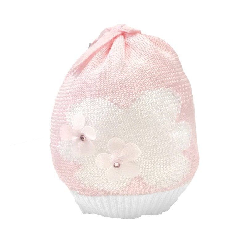 Cappellino in Filo Rosa Neonata Primo di Bebè 403.9 - PRIMODI' BEBE' - LuxuryKids