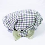 Cappello Modello Baschetto In Caldo Cotone A Quadretti Verde Neonata ALEXIA ALCP20I - ALEXIA - LuxuryKids
