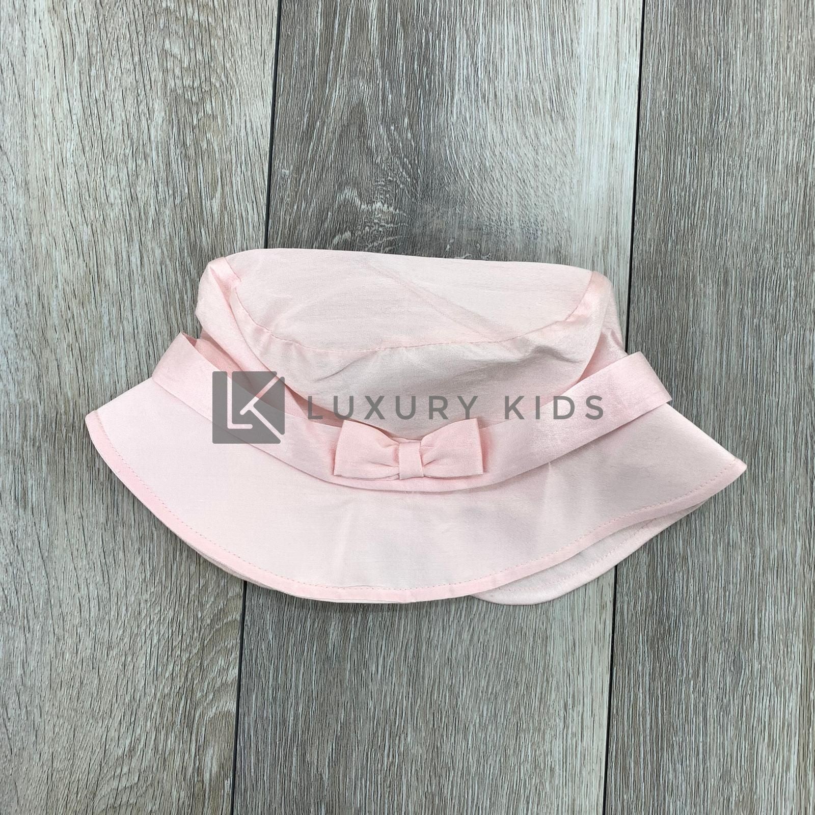 Cappello Modello Pescatore In Rasatello Di Cotone Rosa Neonata NNINNAOH E1514R - NINNAOH - LuxuryKids