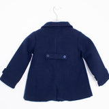 Cappottino In Panno Svasato Blu Neonata A&J 550 - A&J - LuxuryKids