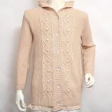 Cardigan con Cappuccio Neonata Beige Sarabanda L260 - SARABANDA - LuxuryKids
