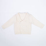 Cardigan Doppio Petto Misto Lana Panna BUFI B10869A1 - BUFI - LuxuryKids