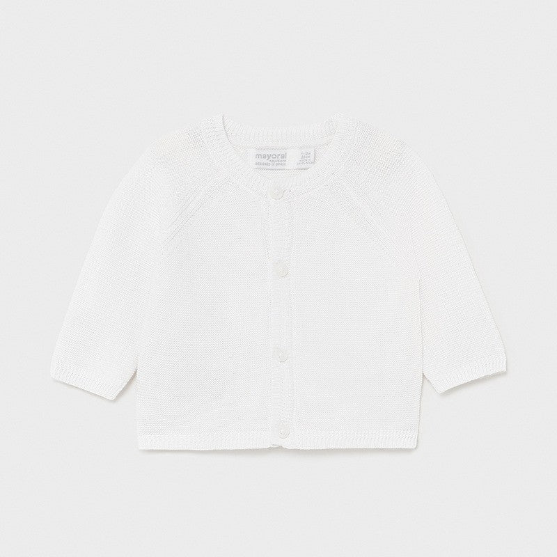 Cardigan In Cotone Tricot Neonato MAYORAL 1330 - MAYORAL - LuxuryKids