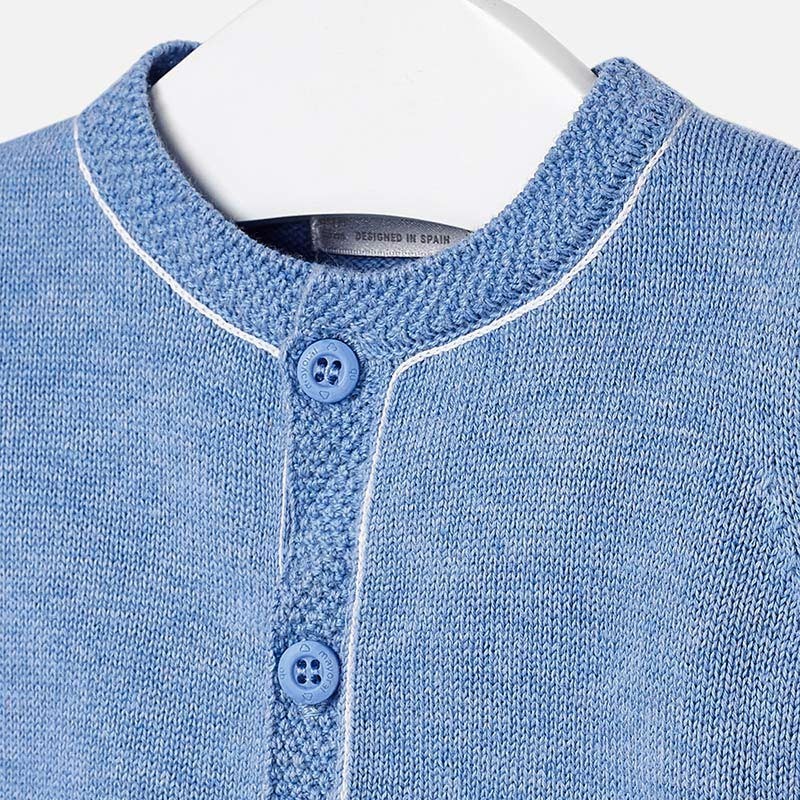 Cardigan In Filo Corredino Nascita celeste neonato 1301 Mayoral - MAYORAL - LuxuryKids