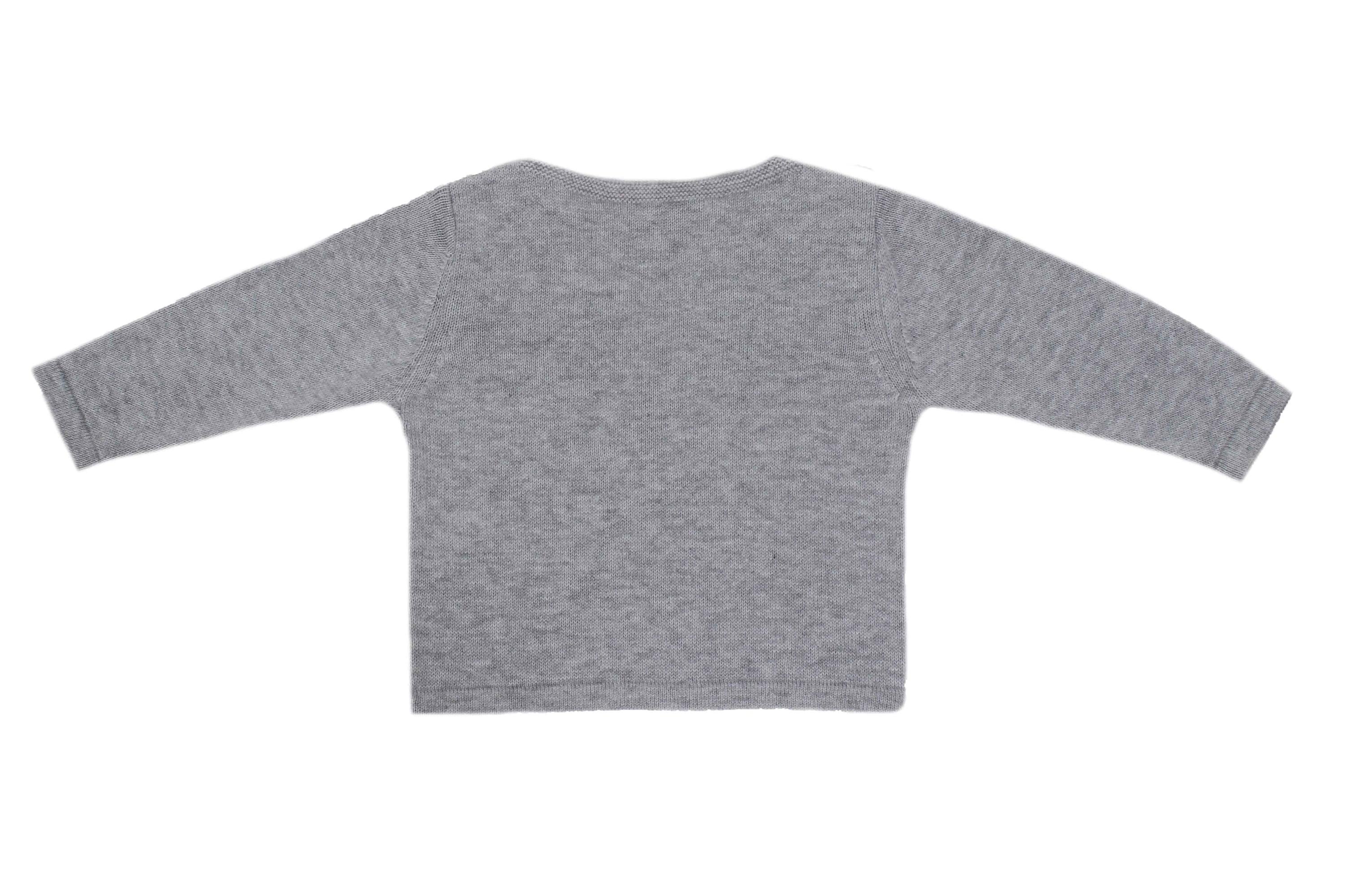 Cardigan in Filo Di Cotone Grigio Neonato DR KID DK109 - DR.KID - LuxuryKids