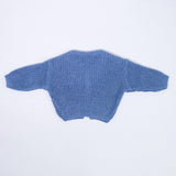 Cardigan In Filo Di Cotone In Tinta Unita Blu Jeans Neonato MANUELL&FRANK MF4178IJ - MANUELL&FRANK - LuxuryKids
