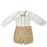 Completo Elegante In Velluto Neonato PONTO POR PONTO 5872 - PONTO POR PONTO - LuxuryKids