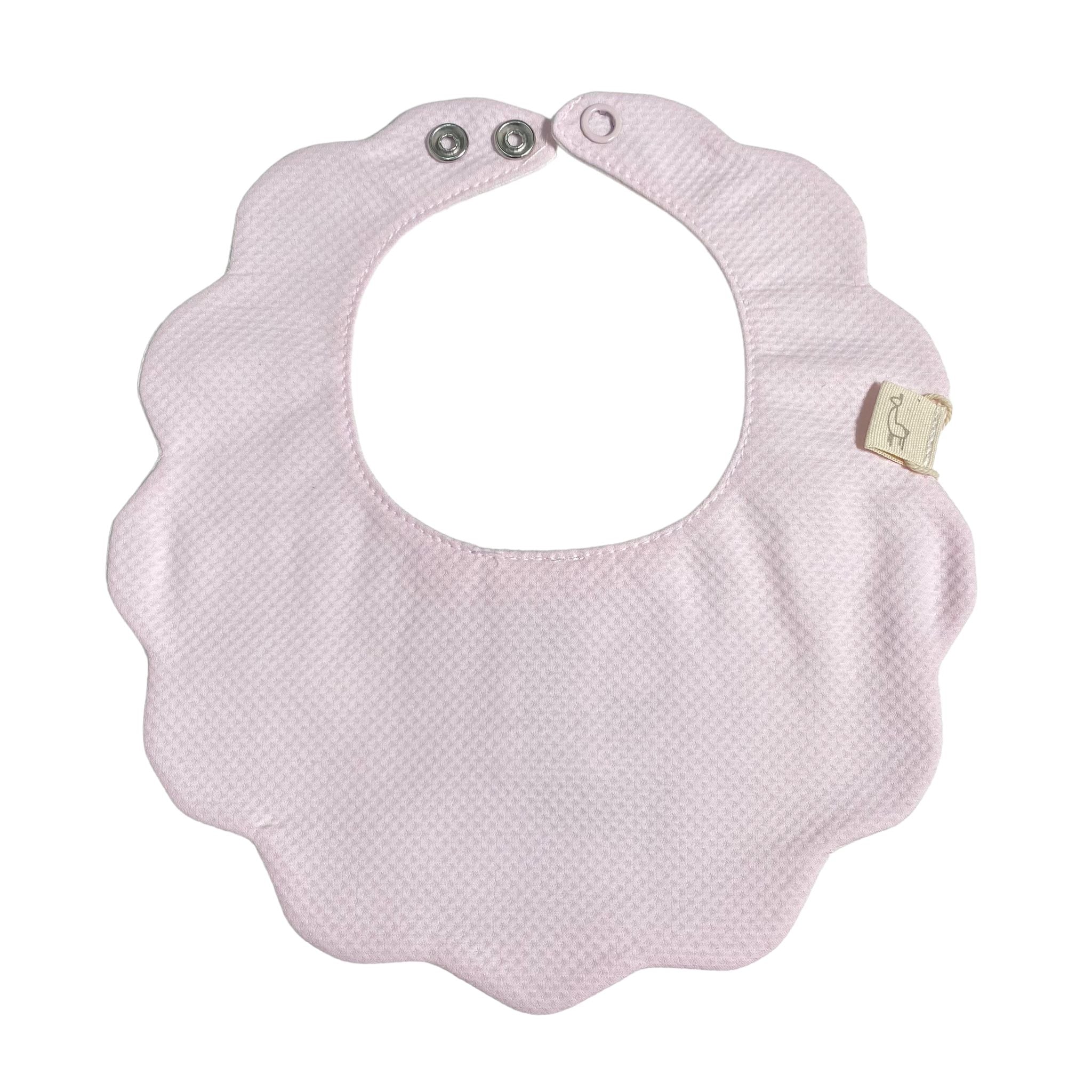 Bavetta Smerlata In Cotone Nido d'ape Neonati BABY GI PQ230 - BABY GI - LuxuryKids