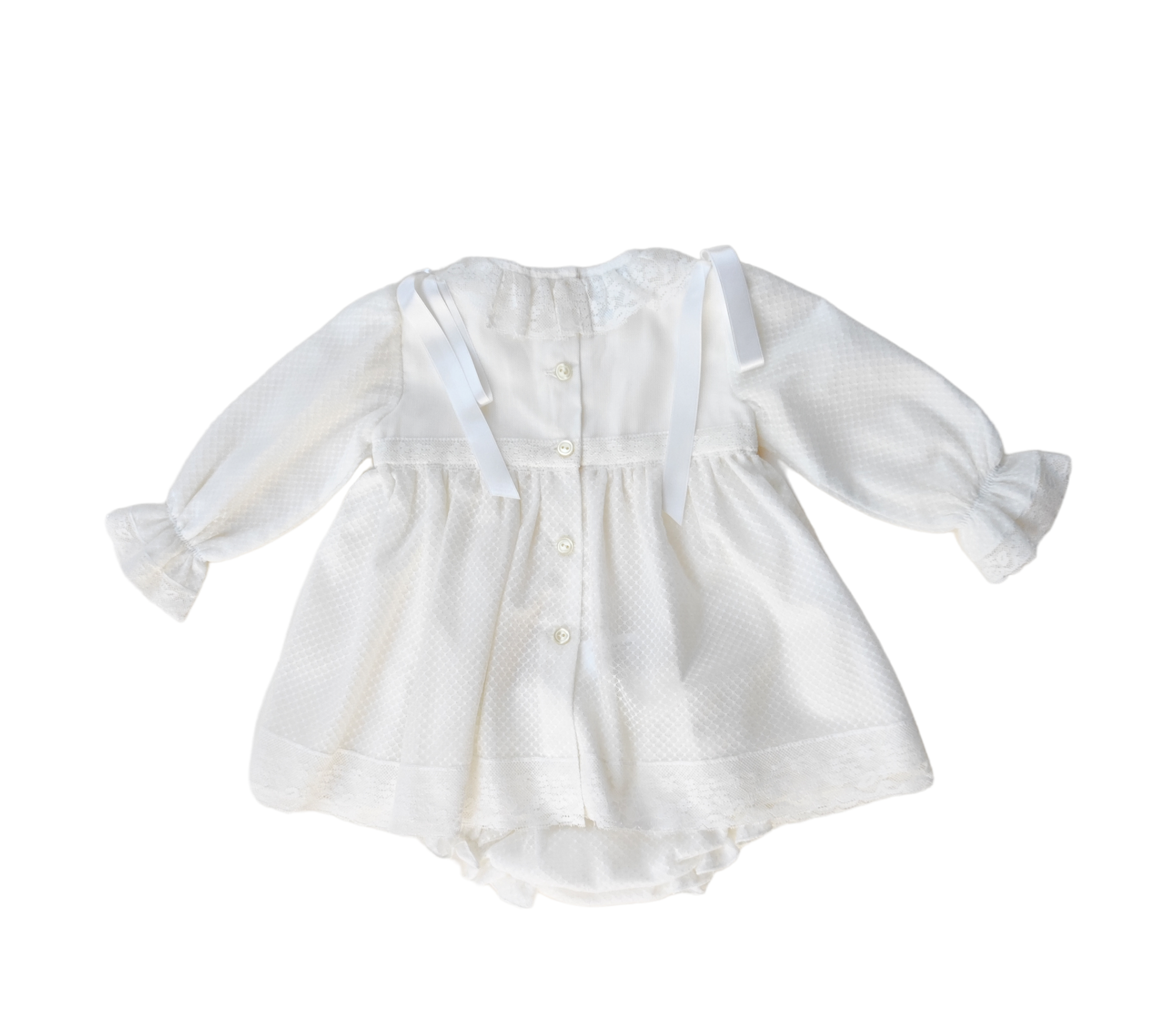 Abito con culotte Elegante Cerimonia Caldo Cotone Neonata GRANLEI 2195 - GRANLEI - LuxuryKids