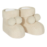 Babbucce In Caldo Cotone Punto Legaccio Con Pompon Neonato/a CONDOR 2916 - Condor - LuxuryKids