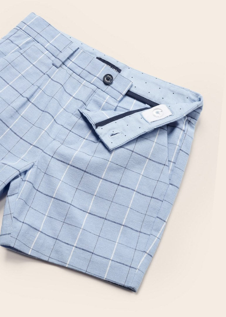 Bermuda In Cotone A Quadri Neonato MAYORAL 1284 - MAYORAL - Luxury Kids