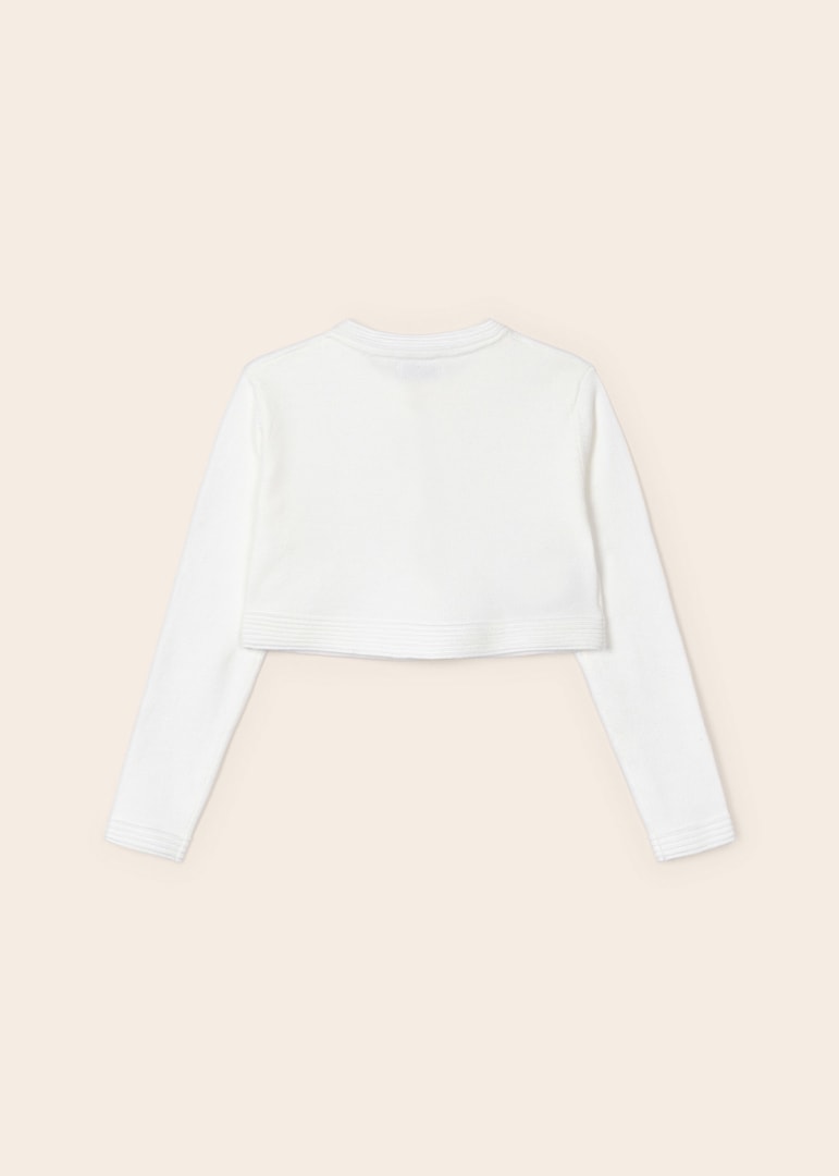 Cardigan Tricot In filo Di Cotone Sostenibile Bambina MAYORAL 321 - MAYORAL - Luxury Kids