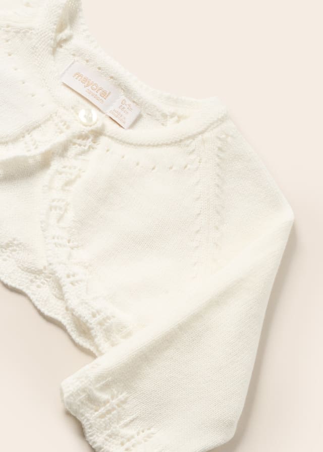 Coprispalle Tricot In Filo Di Cotone Sostenibile Neonata MAYORAL 318 - MAYORAL - Luxury Kids