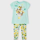 Completo Con Leggings E Shirt In Cotone Bambina MAYORAL 3787 - MAYORAL - Luxury Kids