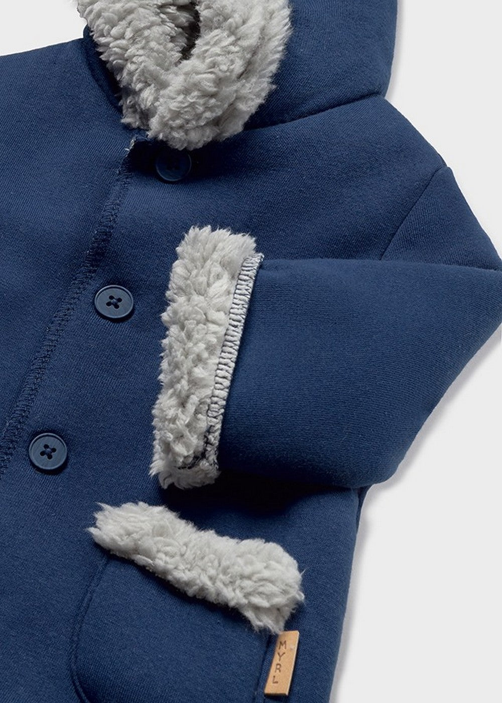 Giaccone Con Pellicciotto E Cappuccio Neonato MAYORAL 2402 - MAYORAL - LuxuryKids