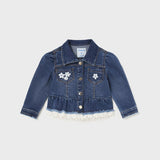 Giubbino In Denim Con Volant Neonata MAYORAL 1408 - MAYORAL - Luxury Kids