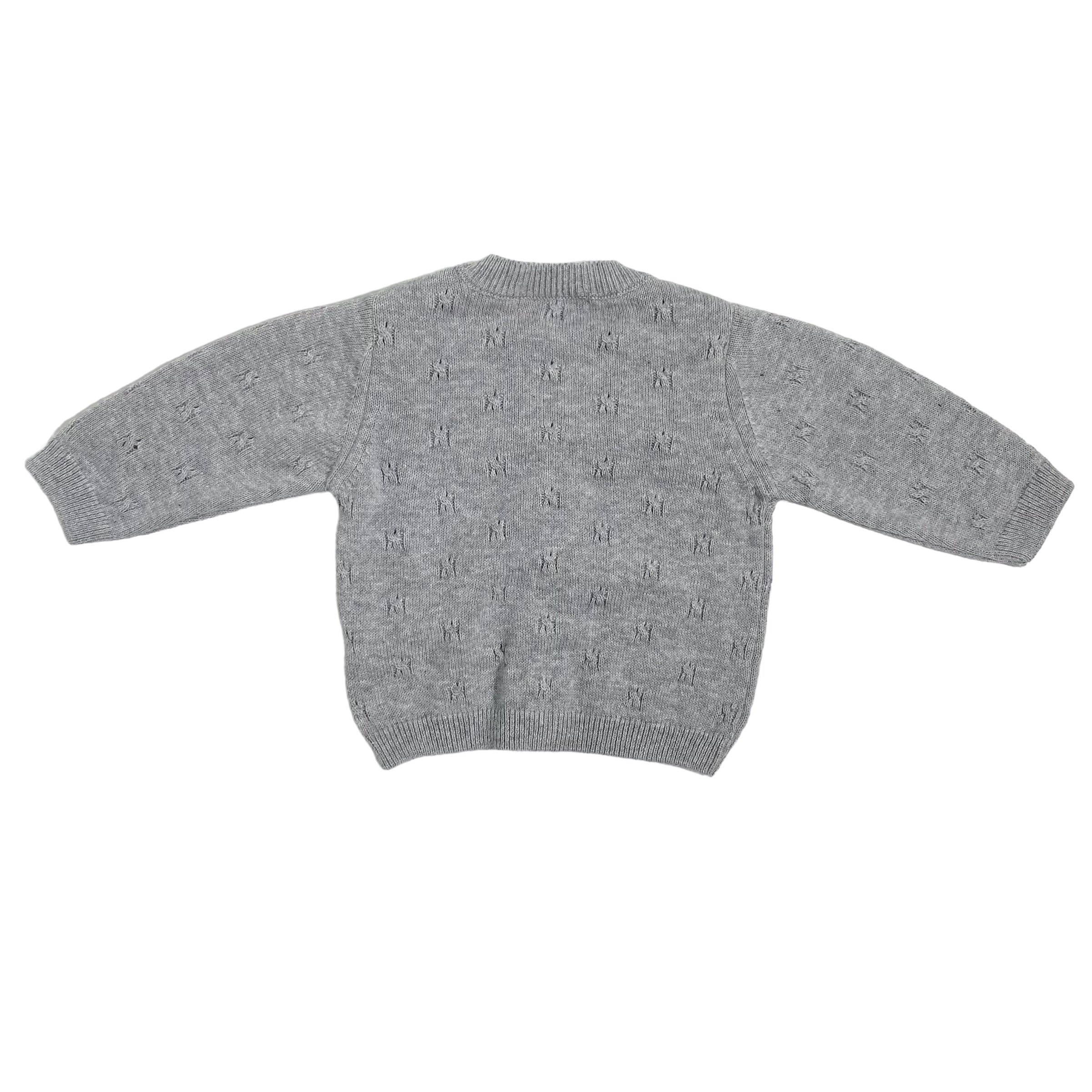 Cardigan In Filo Di Cotone Con Trama Particolare Neonato DR KID DK139 - DR KID - Luxury Kids