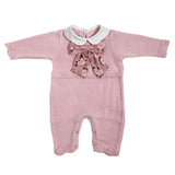 Tutina Intera In Lana Rosa neonata LA SARTORIA DEI PICCOLI LT203 - LA SARTORIA DEI PICCOLI - LuxuryKids