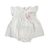 Pagliaccetto In Pizzo San Gallo Neonata TETO E TATTA PA4790 - TETO E TATTA - Luxury Kids