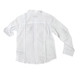 Camicia Coreana Manica Lunga In Misto Lino Bianca Bambino DR KID DK652 - DR KID - Luxury Kids