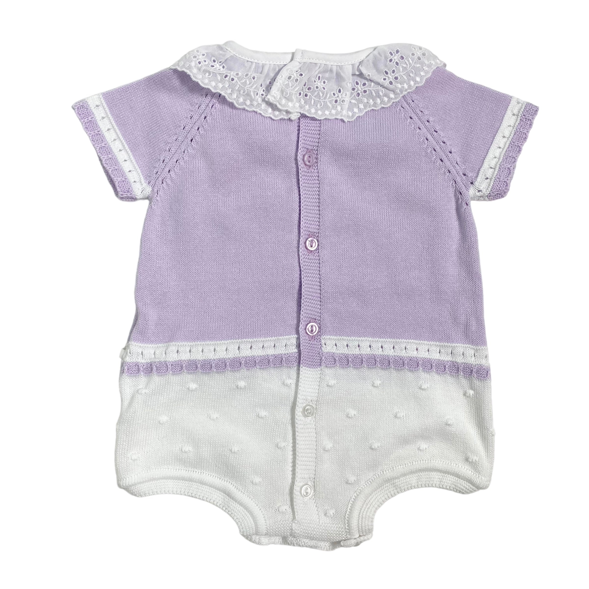 Pagliaccetto In Filo Di Cotone Glicine Neonata DR KID DK193 - DR KID - Luxury Kids