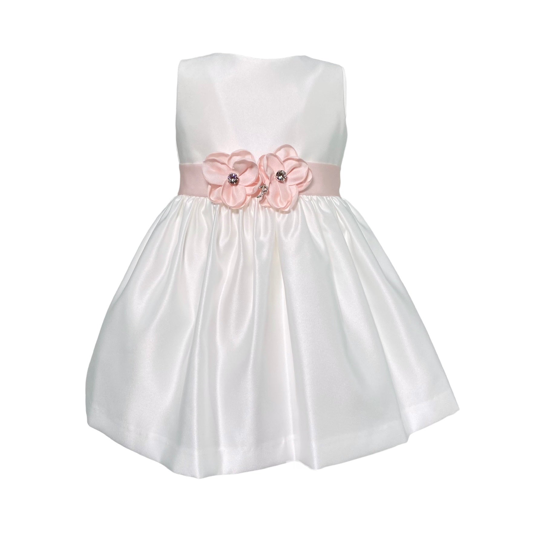 Abito Elegante Smanicato In Rasatello Bambina PETIT 2015659 - PETIT - Luxury Kids