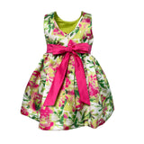 Abito Elegante Smanicato Modello Bambolina Fantasia Floreale Neonata PETIT 2015659F - PETIT - Luxury Kids