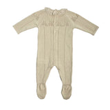 Tutina Intera In Filo Di Cotone Beige Neonata DR KID DK201 - DR KID - Luxury Kids