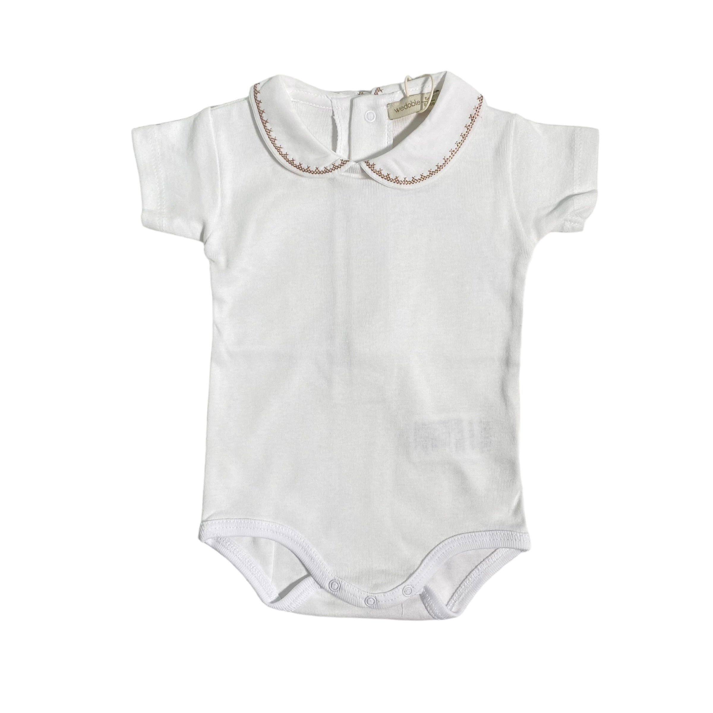 Completo Con Pagliaccetto In Filo Di Cotone Organico Neonato WEDOBLE V2301305B - WEDOBLE - Luxury Kids