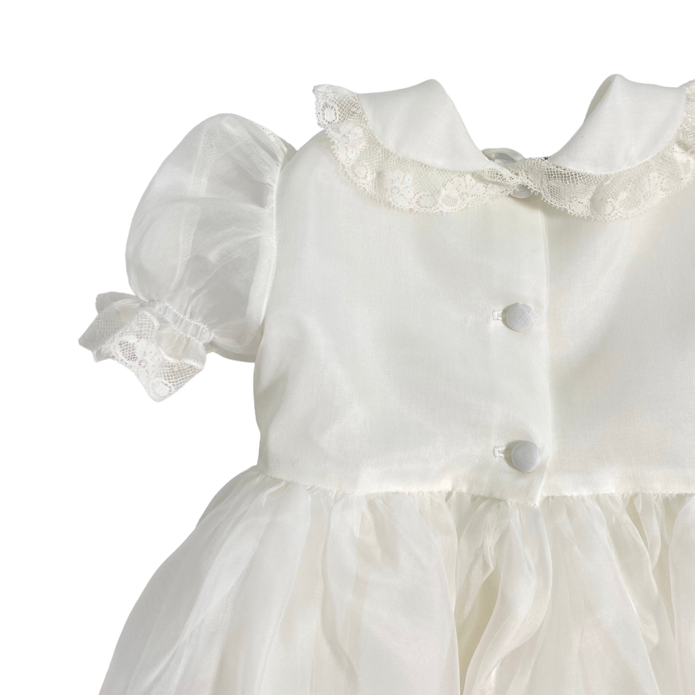 Abito Elegante Battesimale In Seta E Pizzo Panna Neonata PICCOLA GIUGGIOLA CHIESSI - PICCOLA GIUGGIOLA - Luxury Kids
