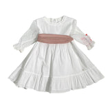 Elegantes Kleid mit langen Ärmeln aus Tüll für Mädchen DEL SUR 0550