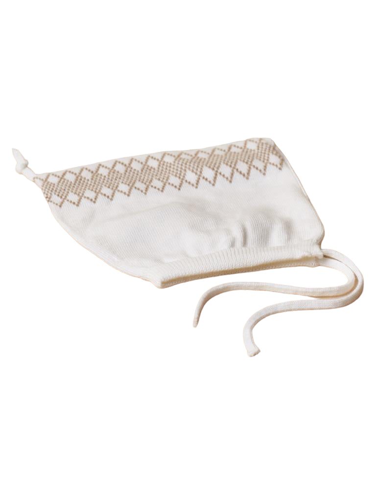 Cuffia In Filo Di Cotone Organico Neonato WEDOBLE V2301360A - WEDOBLE - Luxury Kids