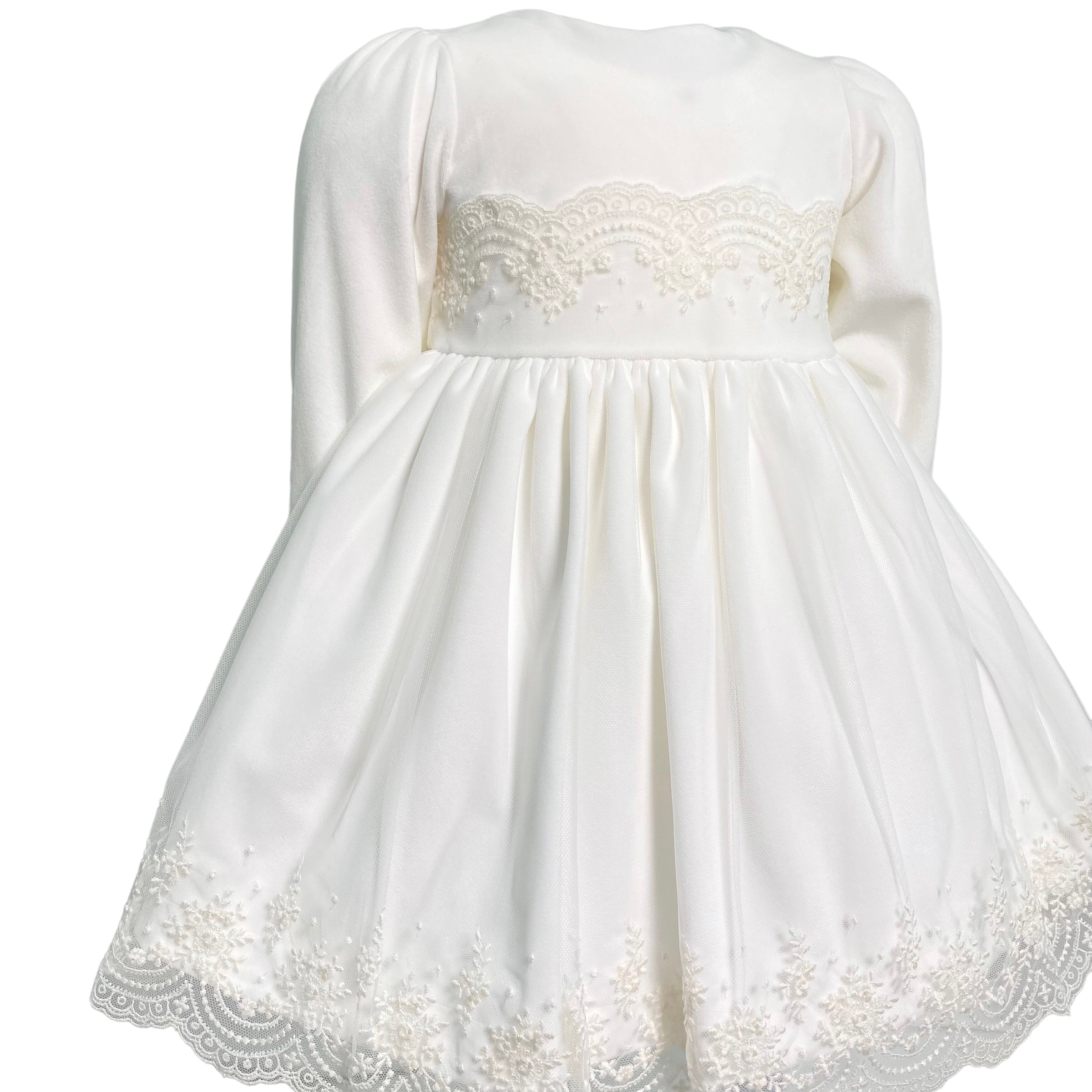 Abito Elegante In Velluto E Pizzo Neonata TETO E TATTA VE2498B - TETO E TATTA - LuxuryKids