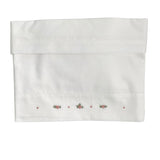 Lenzuolino Per Carrozzina In Cotone Ricamato A Mano Neonata TETO E TATTA LN4800 - TETO E TATTA - Luxury Kids