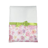 Coperta Imbottita Sfoderabile In Cotone Bianca E Fantasia Floreale Neonata NINNAOH E23COP14I - NINNAOH - Luxury Kids