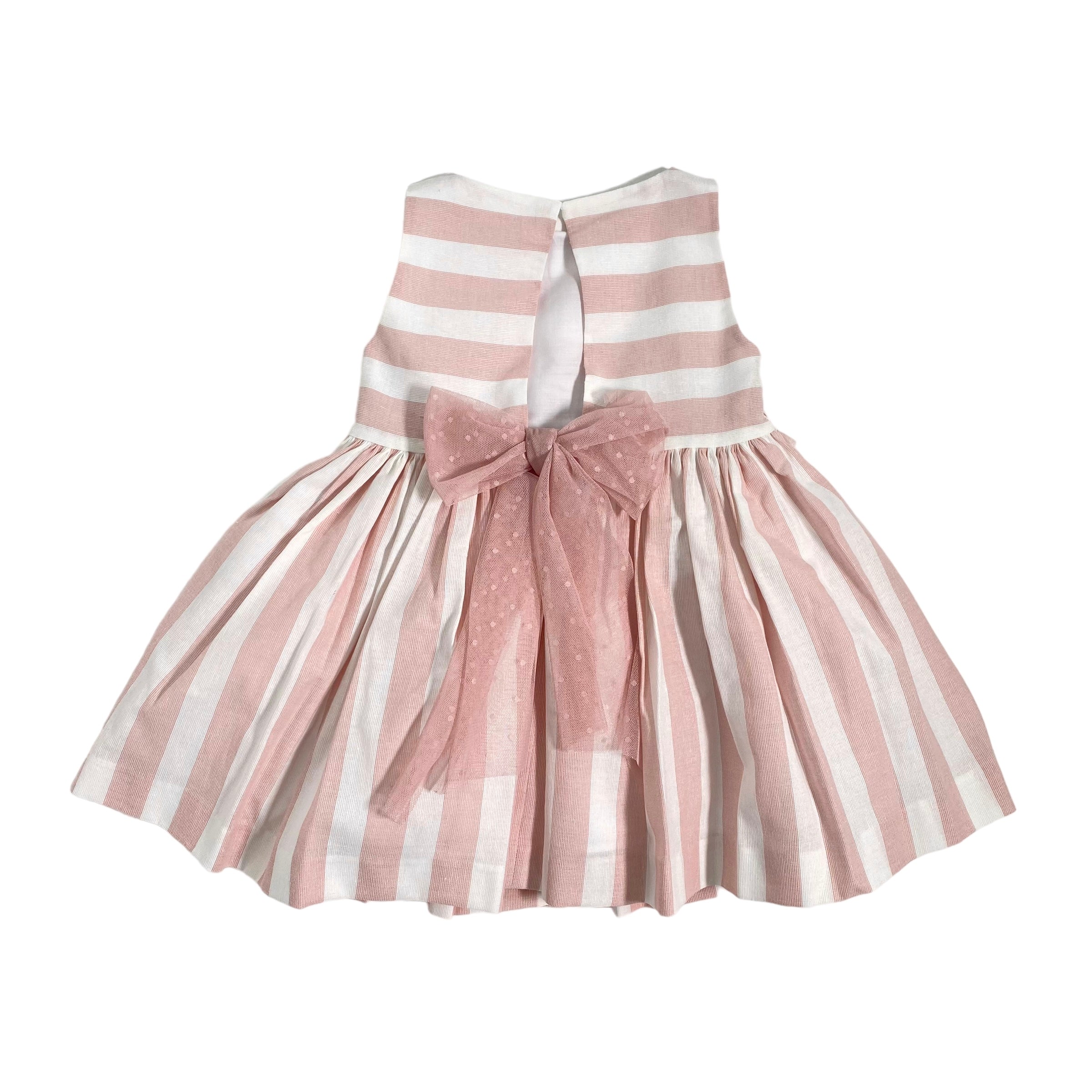Abito Smanicato in Cotone A righe Bambina YOEDU 0510 - YOEDU - Luxury Kids